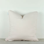Linen buttoned cushion - Shell Pink