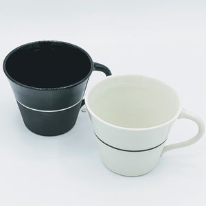 Wide porcelain cup - White