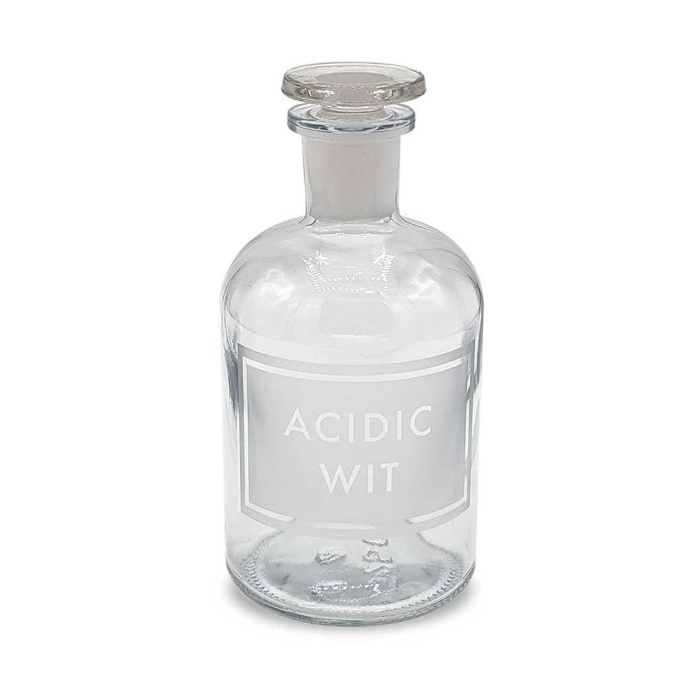 Etched Apothecary Bottle - Acidic Wit